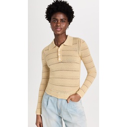 Syble Pointelle Collared Sweater