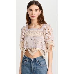 Joah Short Sleeve Embroidered Top