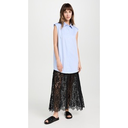 Suzy Lace Slvless Button Down Dress