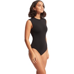 Womens Seafolly Seafolly Collective Cap Sleeve One-Piece