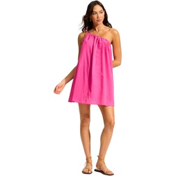 Womens Seafolly Rio One Shoulder Mini Dress