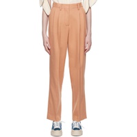 Pink Wide Leg Trousers 231373F087017