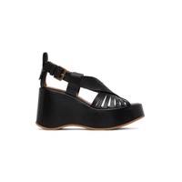 Black Thessa Heeled Sandals 231373F125029