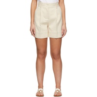 Beige Tailored Shorts 221373F088003
