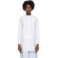 White Pleated Shirt 231373F052005