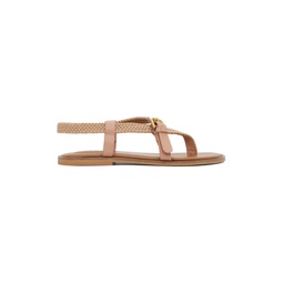 Tan Nola Braided Sandals 231373F124058