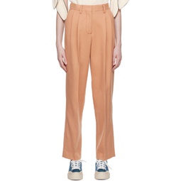 Pink Wide-Leg Trousers 231373F087017