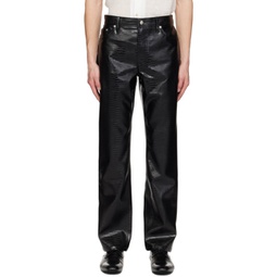 Black Londre Faux-Leather Trousers 231491M191004