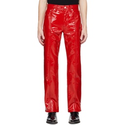 Red Bonanza Trousers 231491M191003
