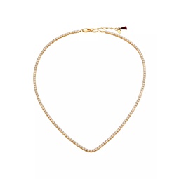 18K-Gold-Plated & Cubic Zirconia Tennis Necklace