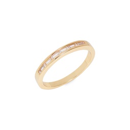 Olivia 14K Goldplated Sterling Silver & Cubic Zirconia Ring