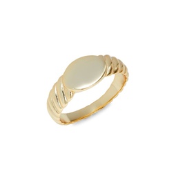 Imperial 14K Goldplated Sterling Silver Signet Ring