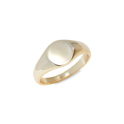 14K Goldplated Sterling Silver Signet Ring