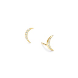 Venus 14K Goldplated Sterling Silver & Cubic Zirconia Pave Stud Earrings