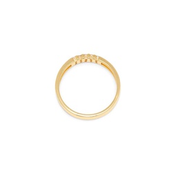 Claire 14K Goldplated Sterling Silver & Cubic Zirconia Ring