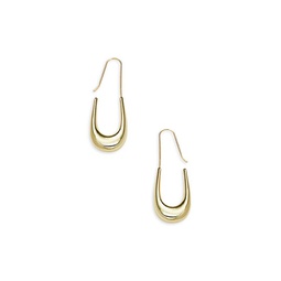 14K Goldplated Oval Hoop Earrings