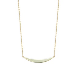 14K Goldplated Half Moon Necklace
