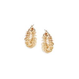 14K Goldplated Ring Hoop Earrings