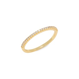 14K Goldplated Sterling Silver Cubic Zirconia Band Ring