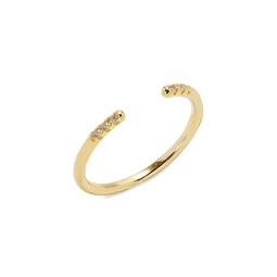 Ava 14K Goldplated Sterling Silver & Cubic Zirconia Ring