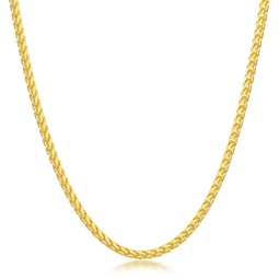 diamond cut franco chain 2.5mm sterling silver or gold plated over sterling silver 18 necklace
