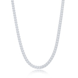 diamond cut franco chain 3mm sterling silver 18 necklace