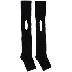 Black Open Toe Socks 231405F076007