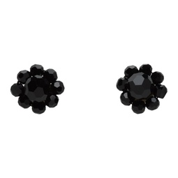 Black Mini Daisy Stud Earrings 241405M144005