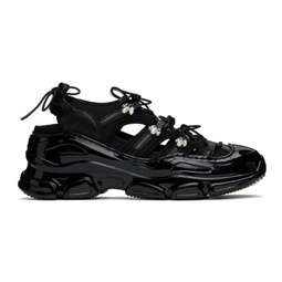 Black Beaded Classic Tracker Sneakers 241405F128000