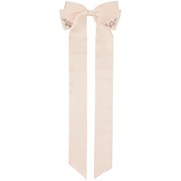 Pink Long Embellished Bow Hair Clip 241405F018000