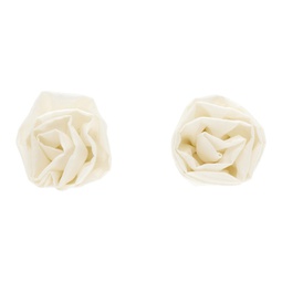 Off-White Rose Stud Earrings 241405F022038