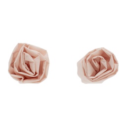 Pink Rose Stud Earrings 241405F022040