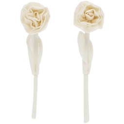 Off-White Rose Earrings 241405F022029
