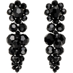 Black Small Cluster Drip Earrings 232405F022029