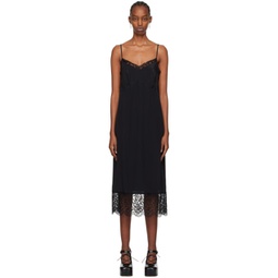 Black Lace Midi Dress 241405F054030