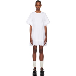 White A-Line T-Shirt Minidress 241405F052012