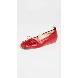 Classic Pleated Ballerina Flats With Band