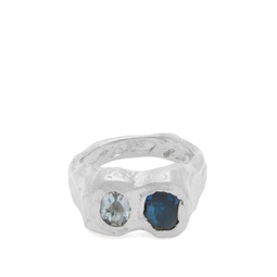 Simuero Buzo Ring Silver & Blue