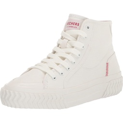 Skechers Womens Street TRAX HI-Tread Highly Sneaker, White, 7.5