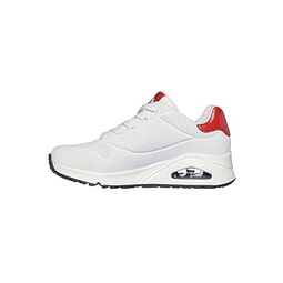 Skechers Womens Uno Rolling Stones White-RED