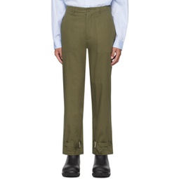 Khaki Samira Nasr Edition Trousers 232219M191000