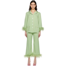 Green Party Pyjamas Set 231031F079012