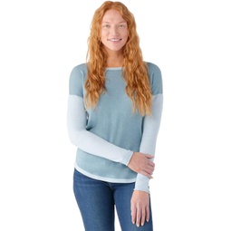 Womens Smartwool Shadow Pine Color-Block Sweater