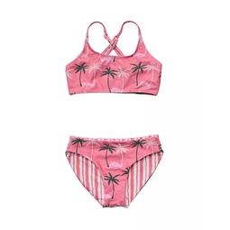 Little Girls & Girls 2-Piece Palm Paradise Bikini Set