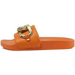 Soda TALENT ~ Women Casual Comfort Fashion Chain Upper Slide Flat Footbed Fashion Sandals