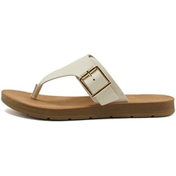 Soda SURI - Women, Girls and teens Teepee thong flat sandal with side buckles. Great for Spring and summer activities and trips