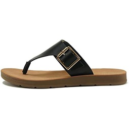 Soda SURI - Women, Girls and teens Teepee thong flat sandal with side buckles. Great for Spring and summer activities and trips