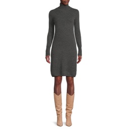 Turtleneck Cashmere Sweater Dress