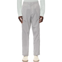 Gray Extension Trousers 241221M191021