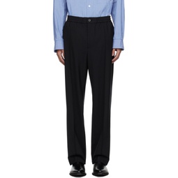 Black Pinched Seam Trousers 241221M191024